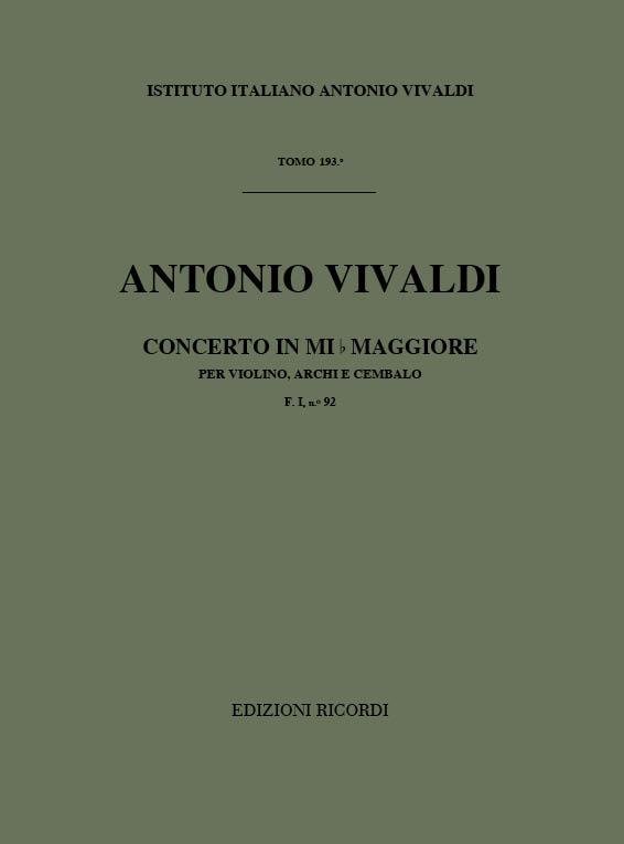 Concerti Per Vl., Archi E B.C.: In Mi Bem. Rv 257